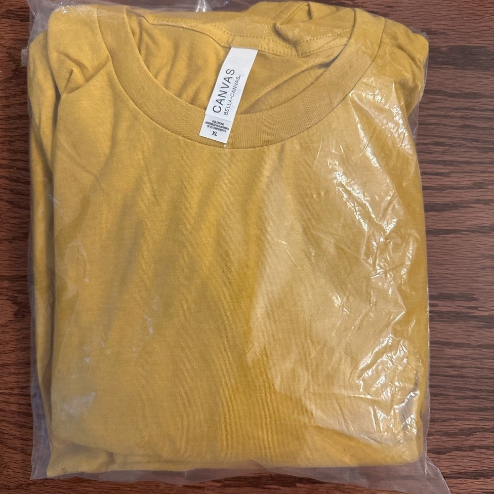 Bella Canvas Mustard Crewneck Tee - Yellow